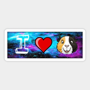 I Heart Guinea Pig Sticker